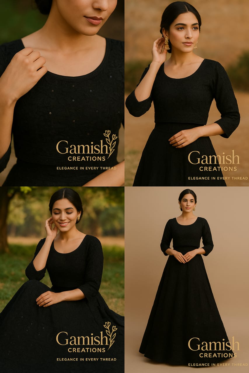 Lengha - Viscose gota patti with mirror work