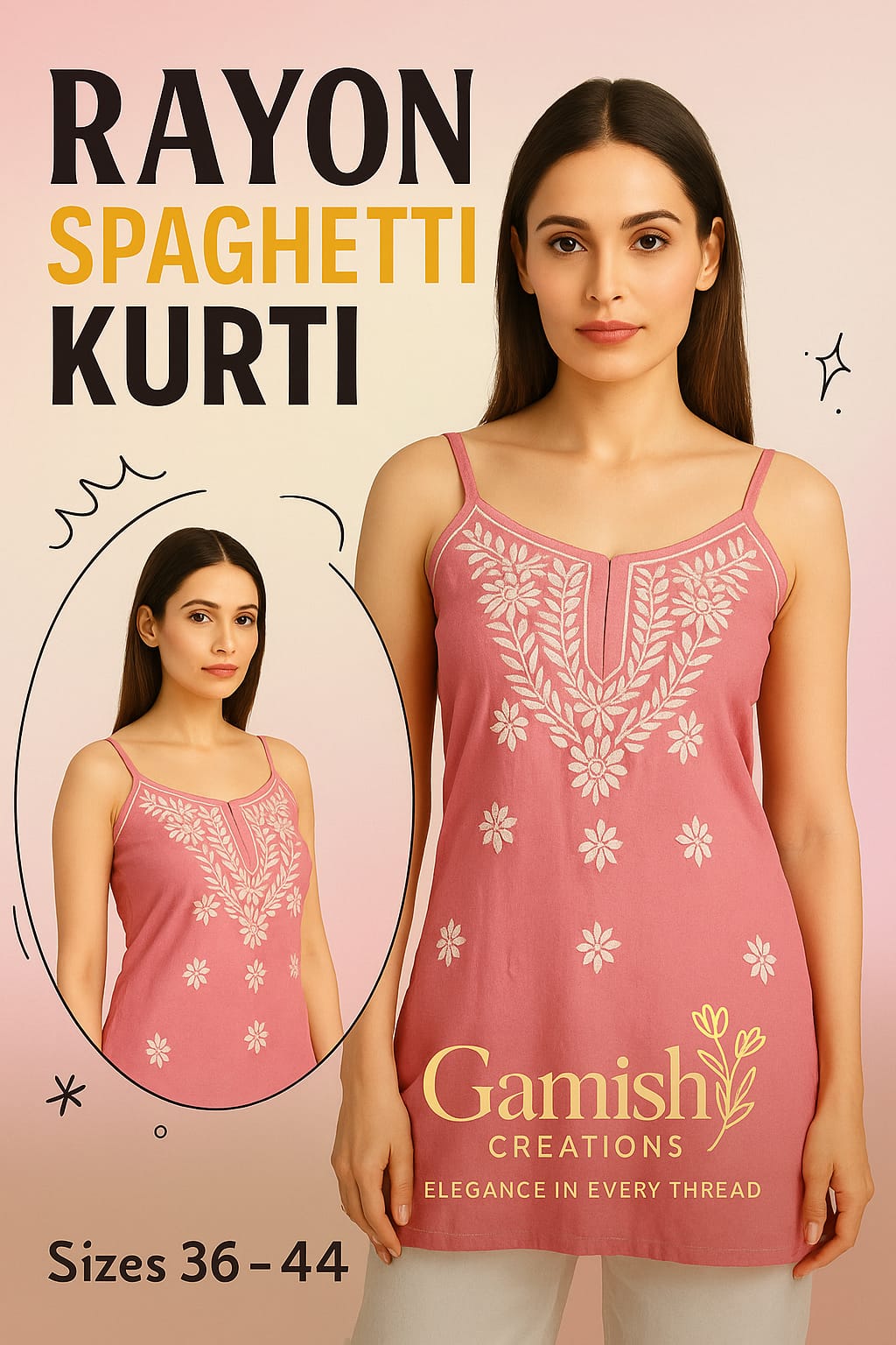 Rayon Short Spaghetti