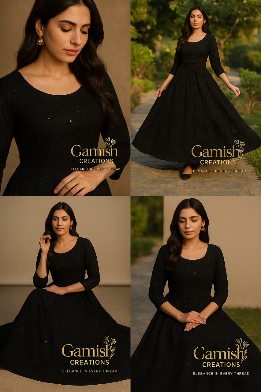 Lengha - Viscose gota patti with mirror work