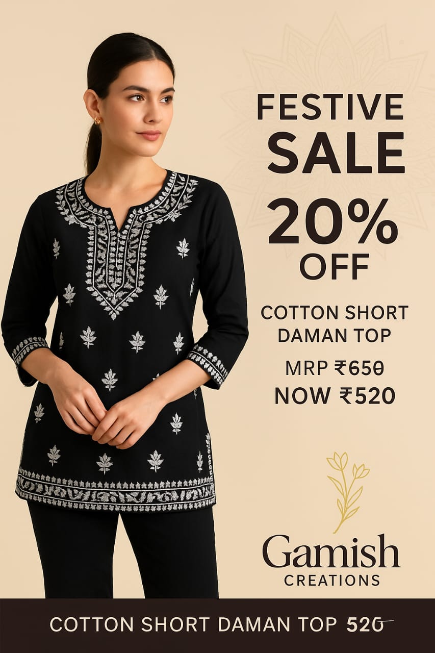 Cotton Short Daman Kurti