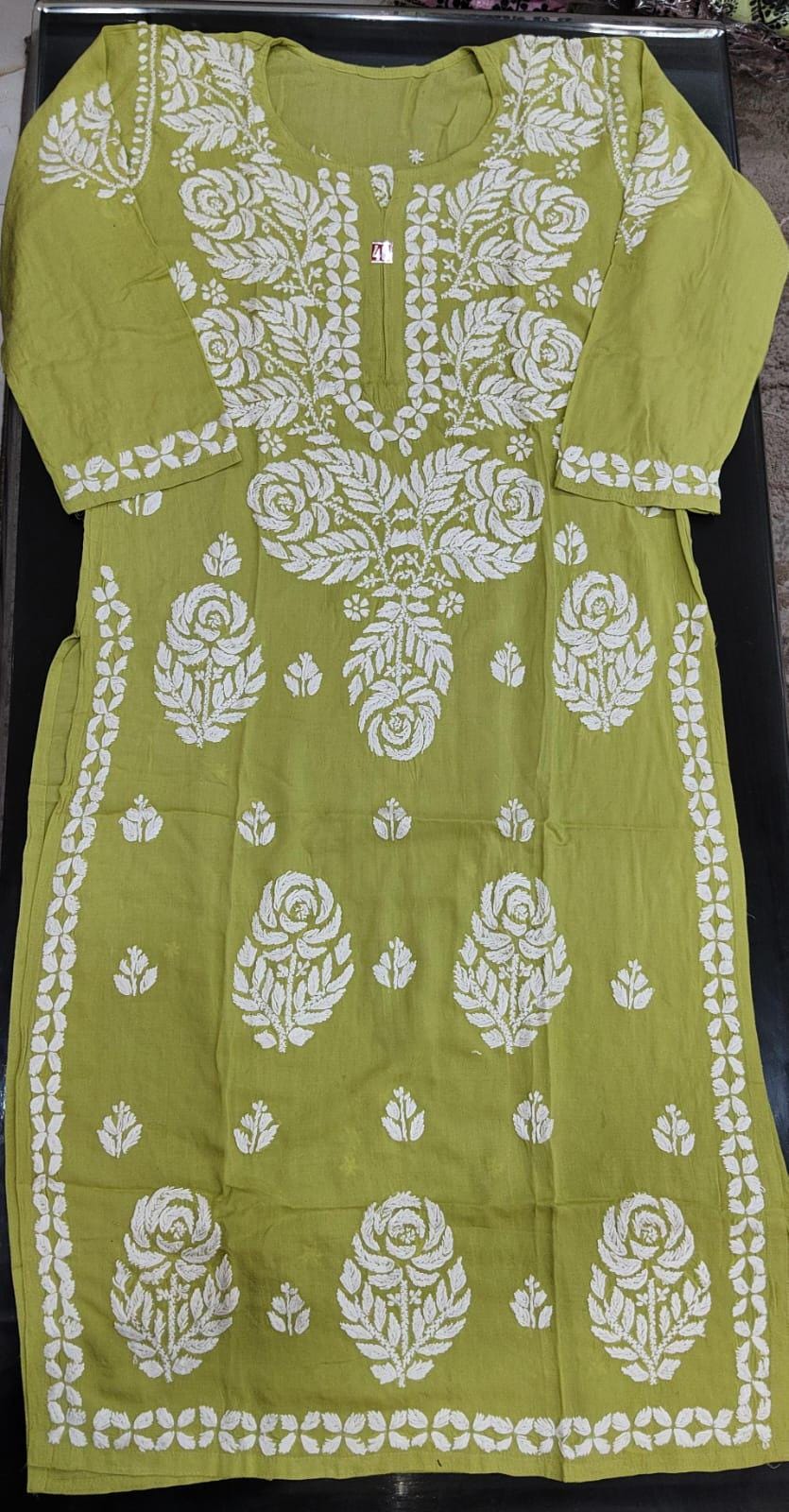 Embroidered Exclusive Pure Modal kurti plazo set | Lucknowi Chikankari Embroidery|Summer Wear - Image 5