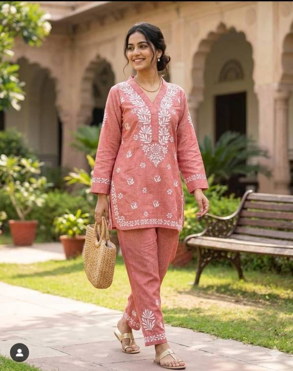 Embroidered Exclusive attractive Denim card set 3D hand work |Lucknowi Chikankari Embroidery|Summer Wear