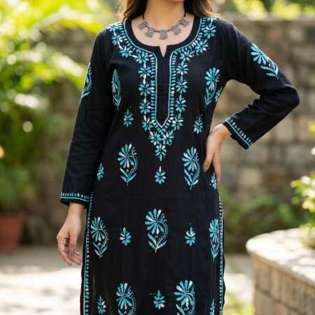 Premium Rayon shaded thread kurti